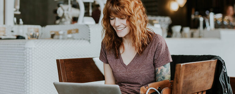 a girl learning about building her brand persona