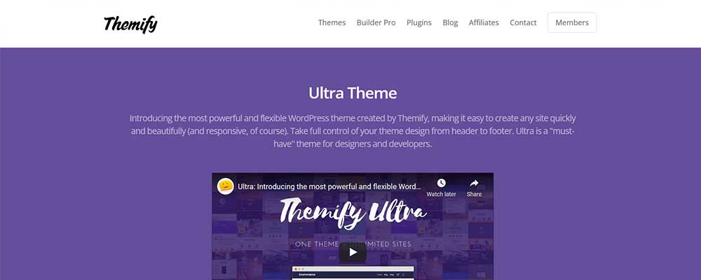 Ultra Theme WordPress Design Idea