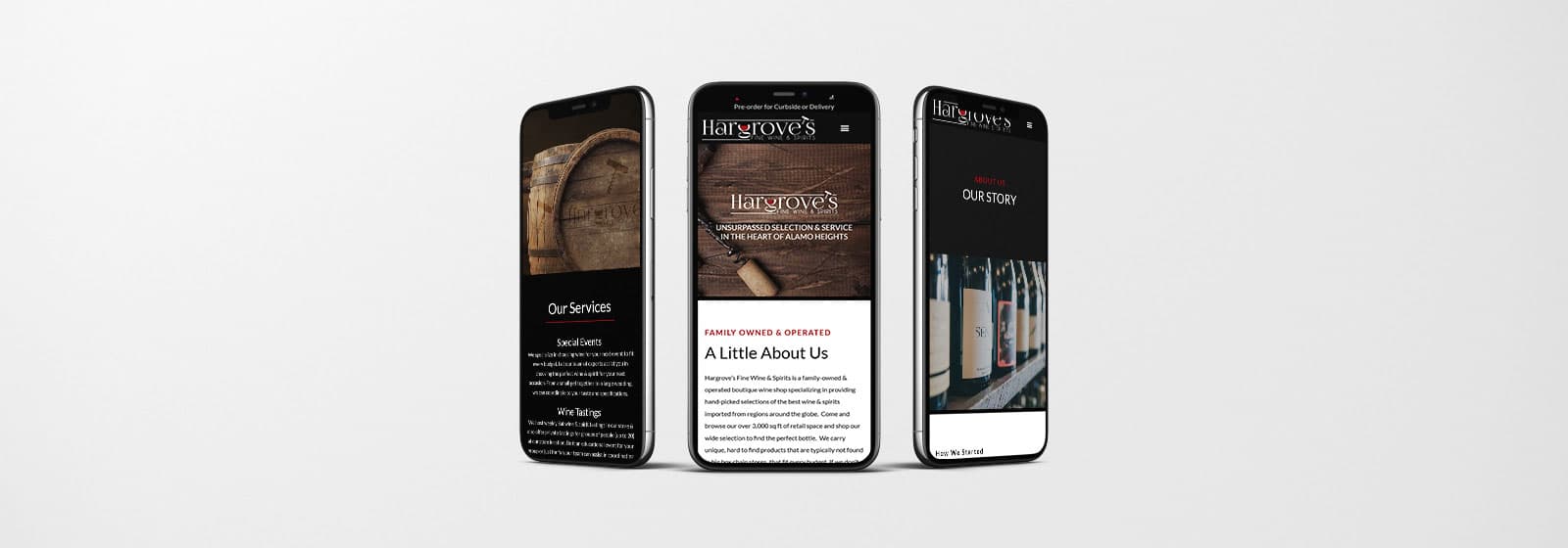 website redesign in san antonio for Hargroves Fine Wine & Spirits