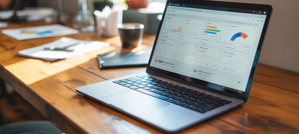 laptop showing performance insights of a website built with a page builder.