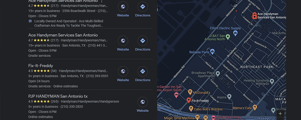 Google's local 3 pack