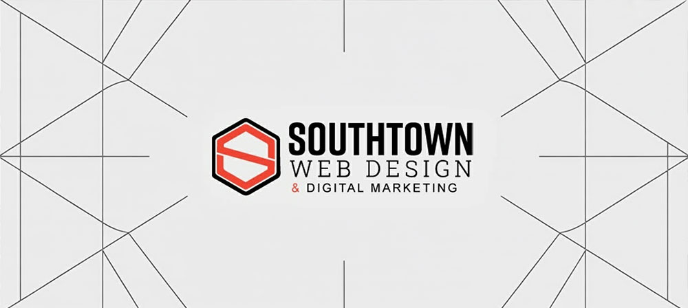 logo of Southtown Web Design & Digital Marketing on a graphic background