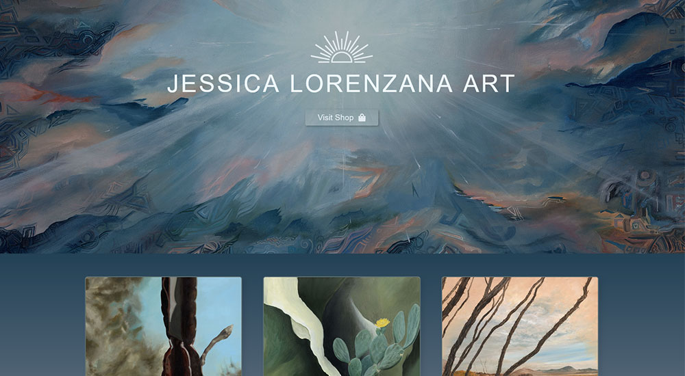 web design ecommerce project created for local artist in Austin, TX