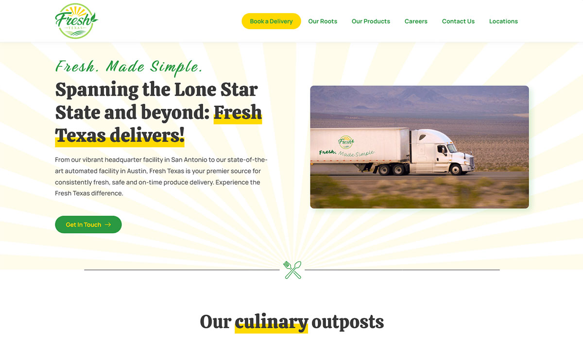 Fresh Texas website project