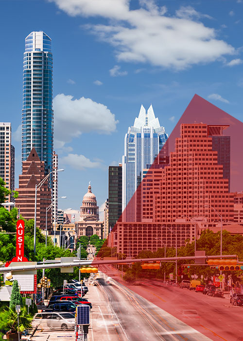 photo of downtown austin and capital in frame.