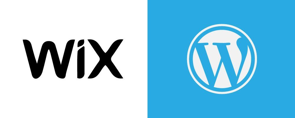 image showcasing a comparison between wix and wordpress